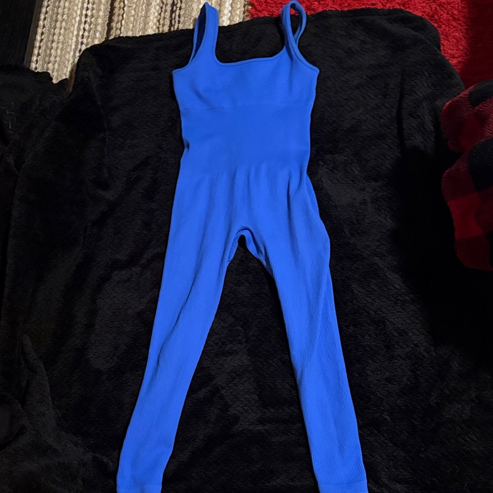 Blue Sleeveless Jumpsuit